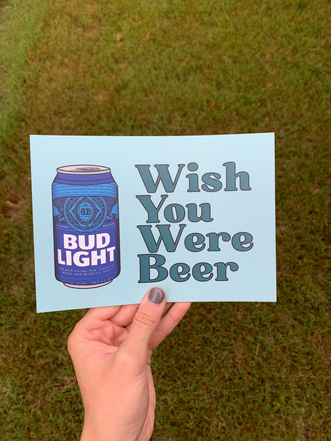 Wish You Were Beer Postcard Print Etsy