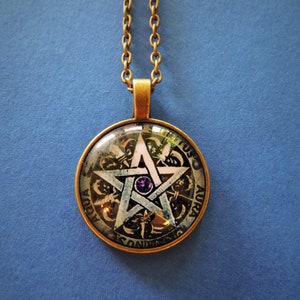 five pointed star, wicca, wiccan, witch, spiritual, star pendant, five elements, discounted