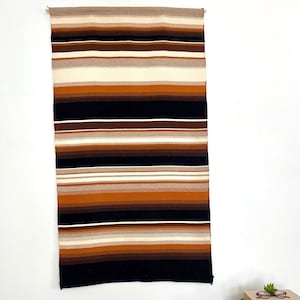 Vintage Scandinavian Wool Tapestry: Mid-Century Modern Geometric Wall Hanging