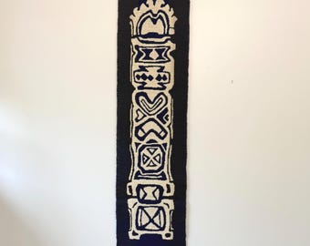 Vintage Scandinavian Wool Tapestry | Mid-Century Modern Geometric Wall Hanging Made in Finland