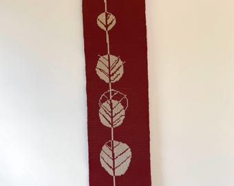 Vintage Scandinavian Wool Tapestry | Handwoven Mid-Century Modern Geometric Wall Hanging Made in Finland