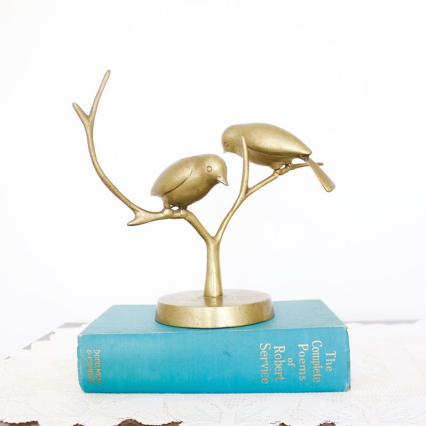 Bird Tree Brass Figurine - Hollywood Regency - Mid Century