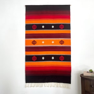 Vintage Scandinavian Wool Tapestry: Mid-Century Modern Finnish Raanu Wall Hanging