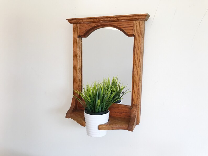 Vintage Wood Wall Mirror Plant Pot Holder Rack Mid Century Handcrafted Organic Boho Scandinavian Cottage Farmhouse Oak - How To Make A Wall Mirror Stand Up Vintage Wood Wall Mirror Plant Pot Holder Rack Mid Century Handcrafted Organic Boho Scandinavian Cottage Farmhouse Oak - How To Make A Wall Mirror Stand Up