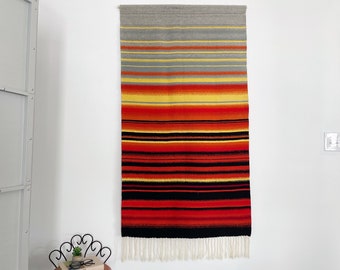 Vintage Scandinavian Wool Tapestry: Mid-Century Modern Raanu Wall Hanging