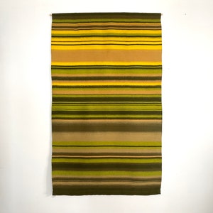 Large Vintage Scandinavian Weaving | Mid-Century Modern Wall Textile | Woven Wool  &quot;Raanu&quot; Finnish Tapestry | Geometric Stripe  Folk Art