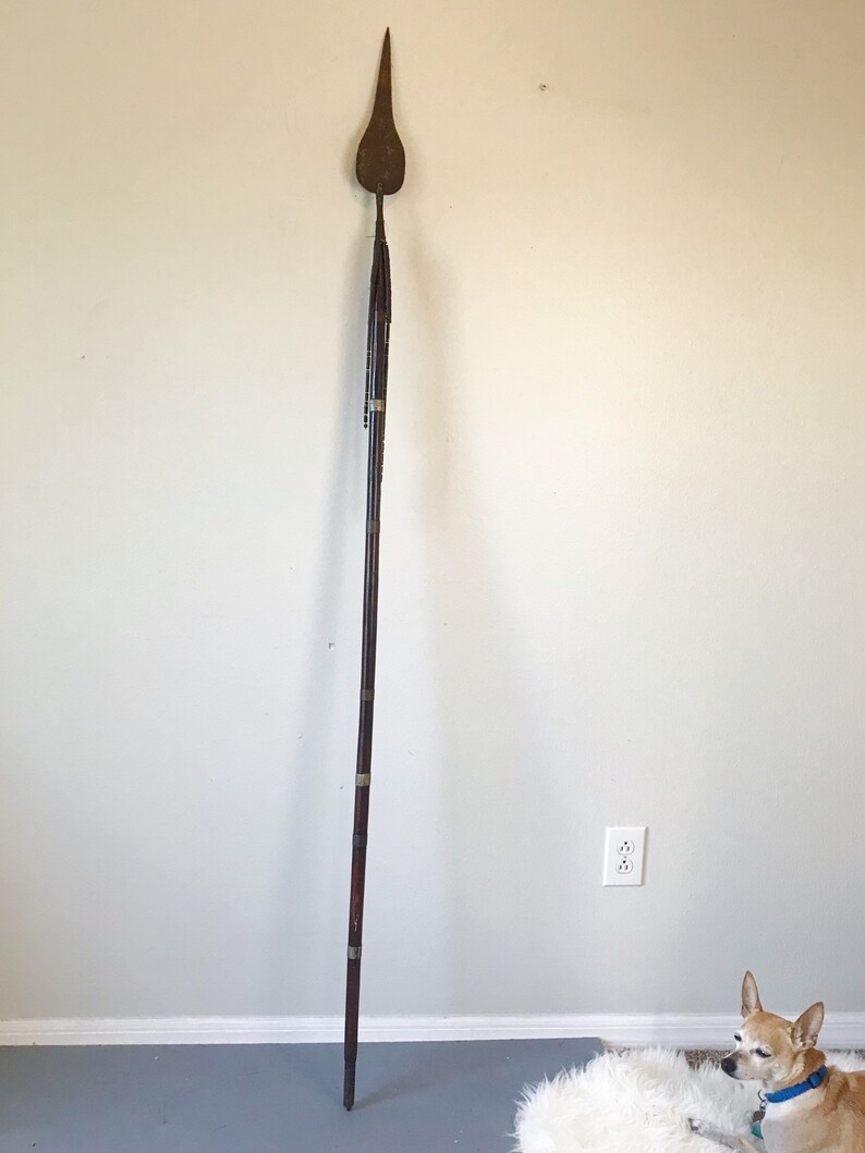 Vintage African Asian Tribal Spear Wall Hanging African Art Etsy