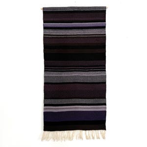 Vintage Scandinavian Weaving | Mid-Century Modern Wall Textile | Woven Wool  &quot;Raanu&quot; Finnish Tapestry | Geometric Stripe  Folk Art