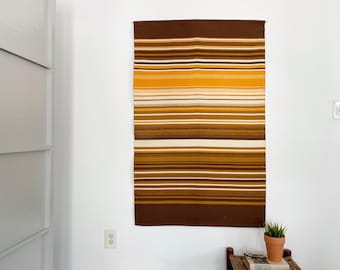 Vintage Finnish Wool Tapestry: Mid-Century Modern Geometric Wall Hanging