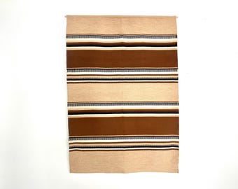 Vintage Scandinavian Wool Tapestry: Mid-Century Modern Woven Wall Hanging