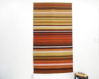 Large Vintage Wool Raanu Tapestry: Mid-Century Modern Scandinavian Wall Hanging