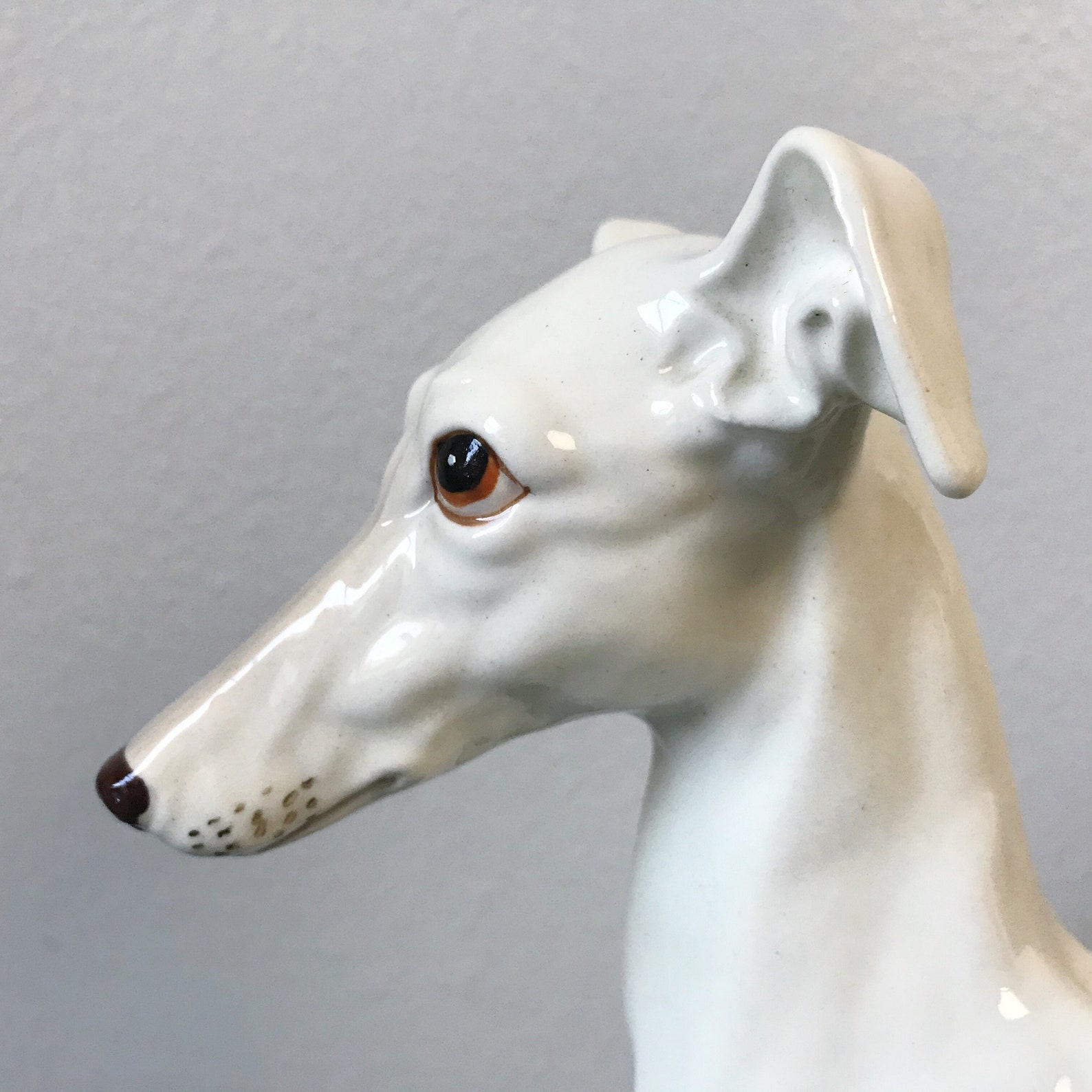 Vintage Ceramic Greyhound Whippet Dog Pottery Statue Figurine | Etsy