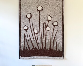 Scandinavian Botanical Wall Hanging | Abstract Nordic Woven Textile Art Tapestry | Made in Finland