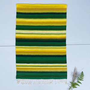 Large Vintage Scandinavian Weaving | Mid-Century Modern Wall Textile | Woven Wool  &quot;Raanu&quot; Finnish Tapestry | Geometric Stripe  Folk Art
