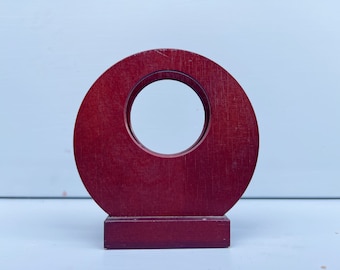 Vintage AARIKKA Finland Wooden Napkin Holder: Mid-Century Modern Scandinavian Decor