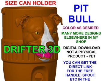 Pit Bull 12 Oz Standard Size Can Holder - Digital Download