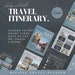 Printable Travel Itinerary Template Digital Planner for Travel Agents ...