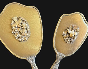 Vintage Matson Gold Plated Vanity Set | Ormolu Brush and  display picture 3