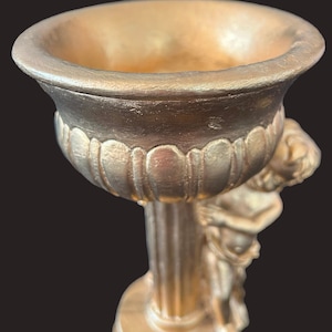 Vintage boho planter | Vintage ormolu gold plant stand, trinket dish, ring holder