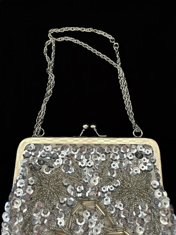 MIDCENTURY evening purse | Vintage purse with seq… - image 2