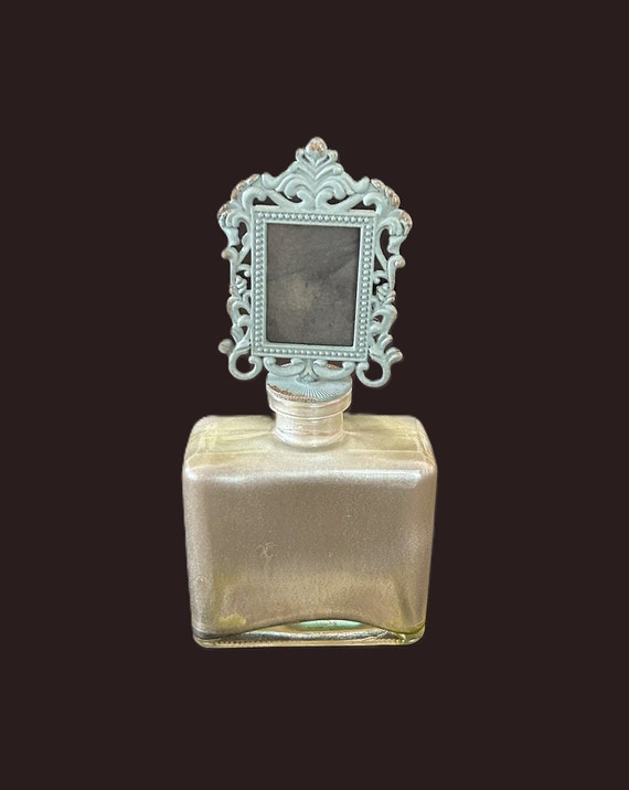 Vintage regency perfume bottle | Glass decanter bottle with editable picture frame