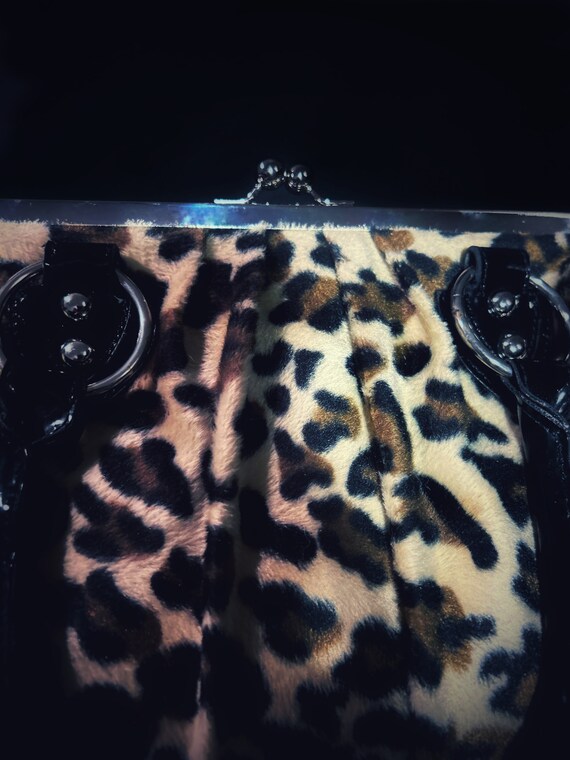 Vintage LUX DE VILLE - leopard print purse, y2k - image 4