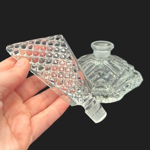 Rare ART DECO crystal cut perfume bottle | Antique empty perfume bottle