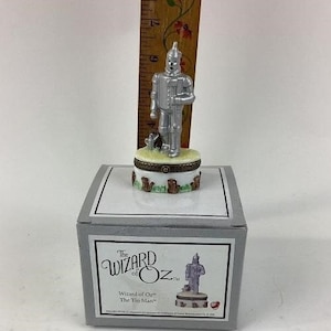 1998 PHB Plåtman Hjärtklocka Prydnadsask - Trollkarlen från Oz Samlarobjekt - Midwest Cannon Falls - Porslinsask med gångjärn - NY i ASK