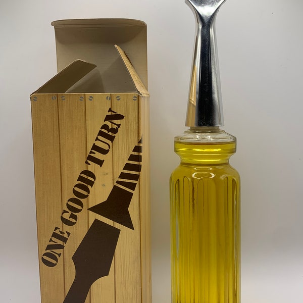 Bouteille après-rasage Avon One Good Turn vintage des années 1970 - FULL IN BOX, bouteille après-rasage Avon de collection/eau de Cologne