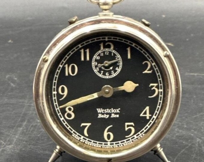Vintage WESTCLOX Baby Ben Alarm Clock Silver Tone Working Etsy