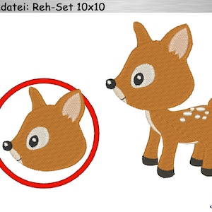 Embroidery File Reh-Set 10x10 Embroidery Pattern, Deer Set embroidery design