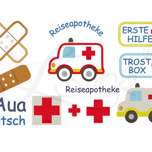Embroidery file First Aid - Travel First Aid Kit Embroidery Pattern