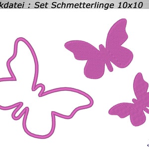 Embroidery file SET butterflies 10x10, embroidery pattern butterfly embroidery design