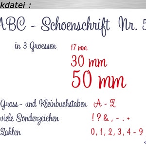 Archivo de bordado Patrón de bordado ABC Schoenschrift No-5
