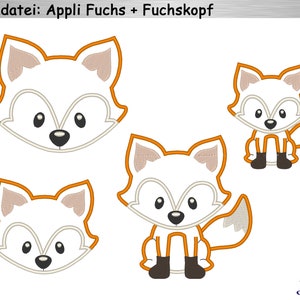 Embroidery file fox + fox head 13x18 embroidery pattern, fox embroidery design