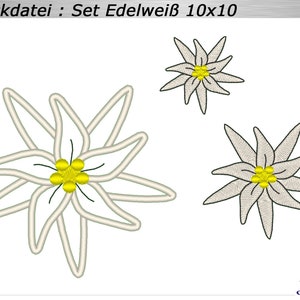 Embroidery file SET-Edelweiss 10x10 embroidery pattern
