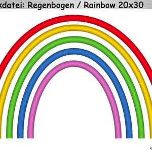 Embroidery file rainbow, 20x30 embroidery pattern - embroidery design, rainbow