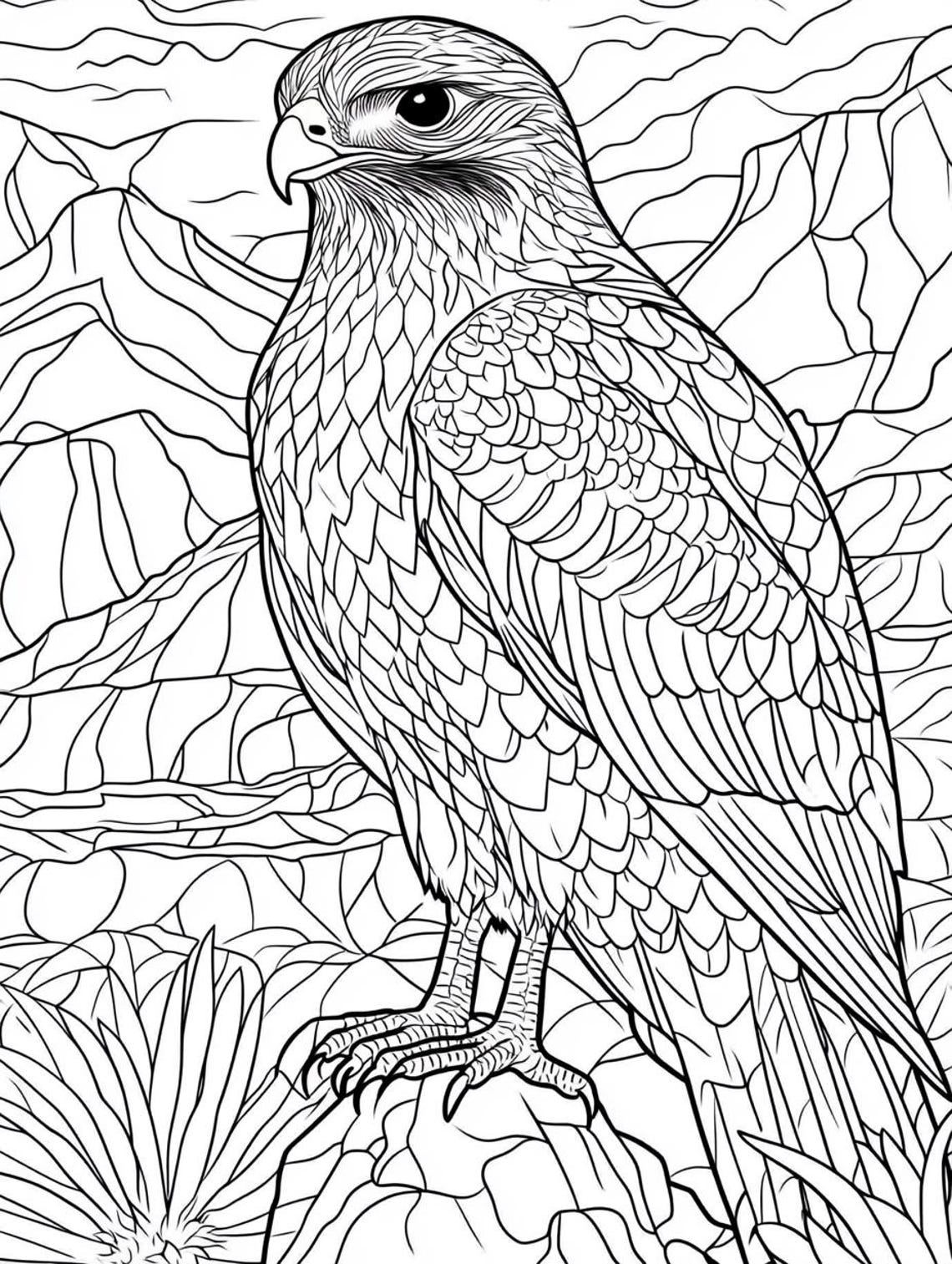 Birds of Prey Coloring Collection: 40 Gorgeous Bird Coloring Pages ...