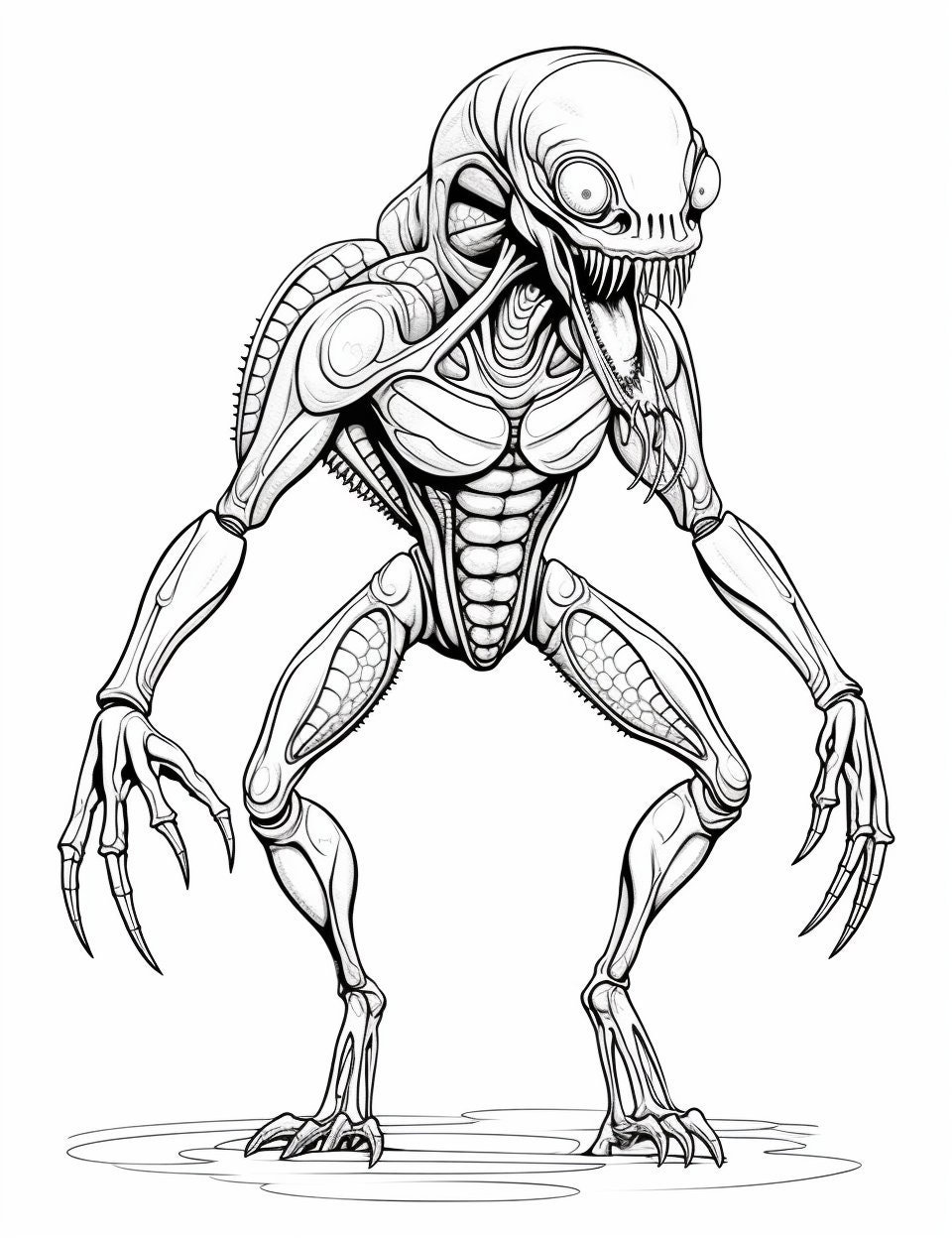 Alien Creatures Coloring Book – 48 Sci-fi Fantasy Monster Pages ...