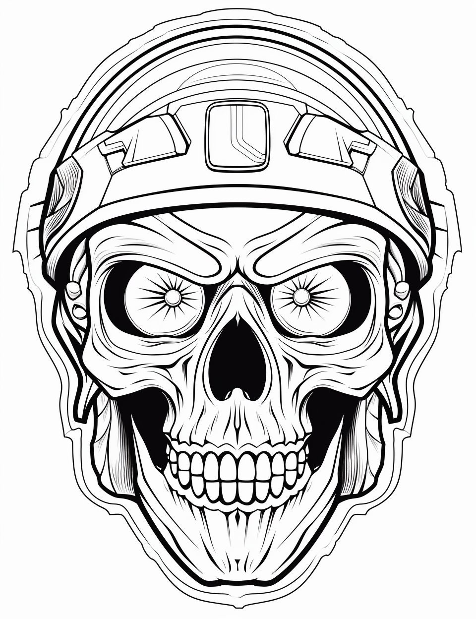 Digital Skulls, Coloring Pages, Digital Download, Skull Images, Skull Coloring Book Pages