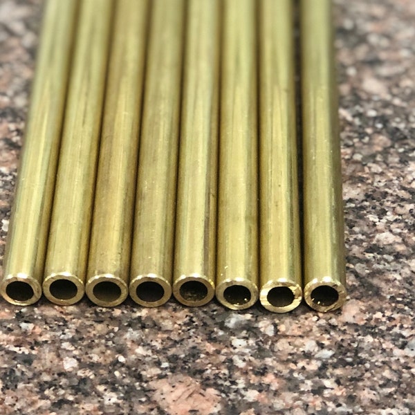 Brass Tube Alloy 260 3/8" OD x 1/4" ID x 12" Long