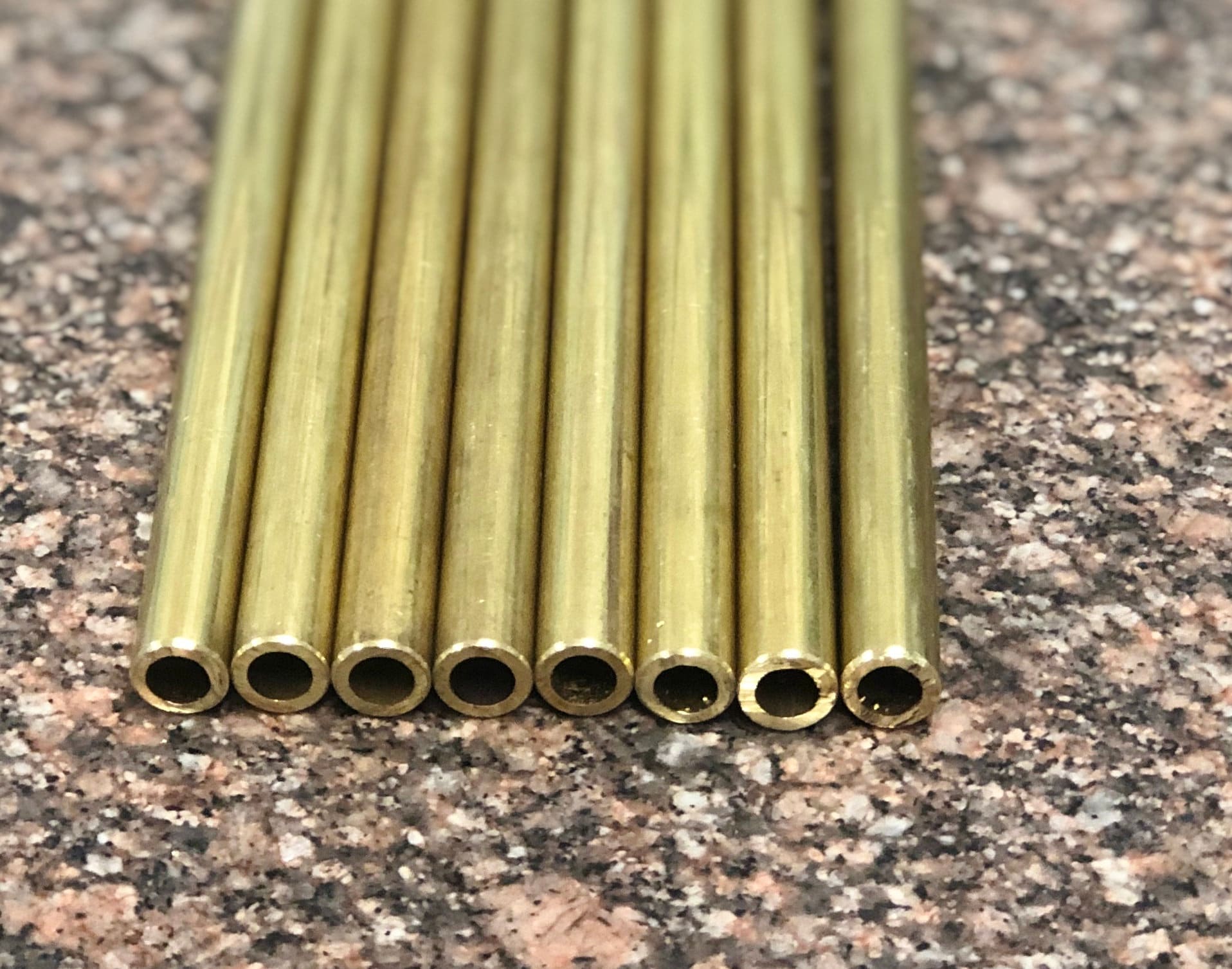 Brass Tube 7mm OD 1mm Wall Thickness 30mm Length Pipe Tubing for DIY 16 Pcs