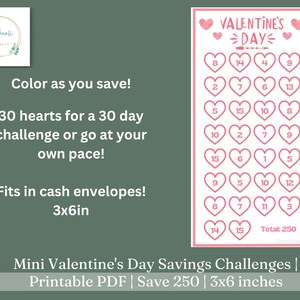 250 Savings Challenge | Valentine&#39;s Day A6 Mini Savings Challenge | 30 Day Saving Challenge | Holiday Savings | Cash or Cashless Tracker