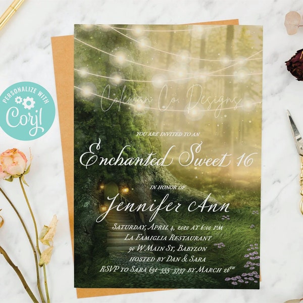 Enchanted Invitation INSTANT DOWNLOAD