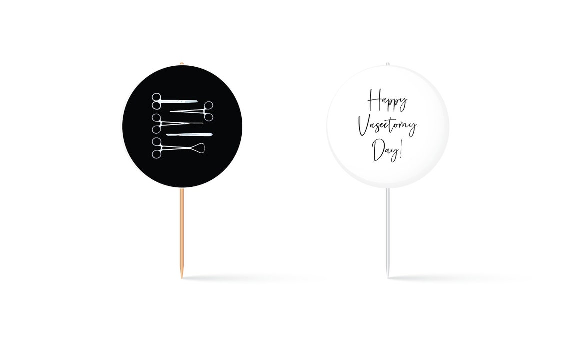 Vasectomy Cake Topper Cupcake Toppers Vasectomy Gift Etsy