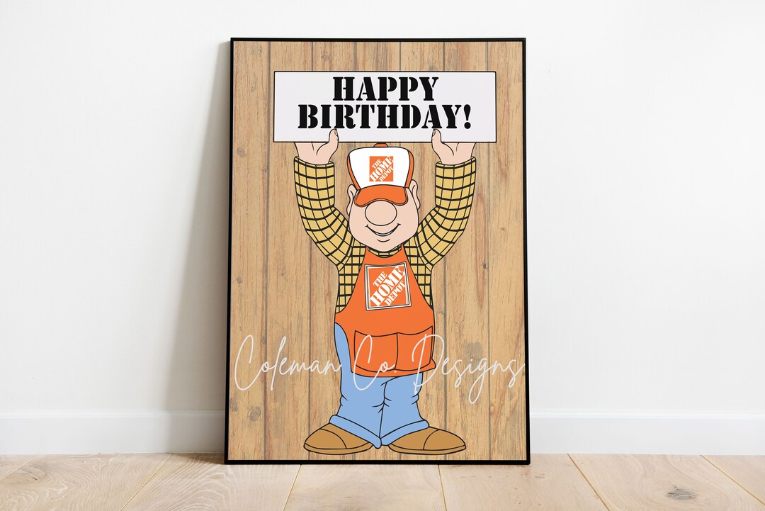 Home Depot Birthday Printable - Etsy