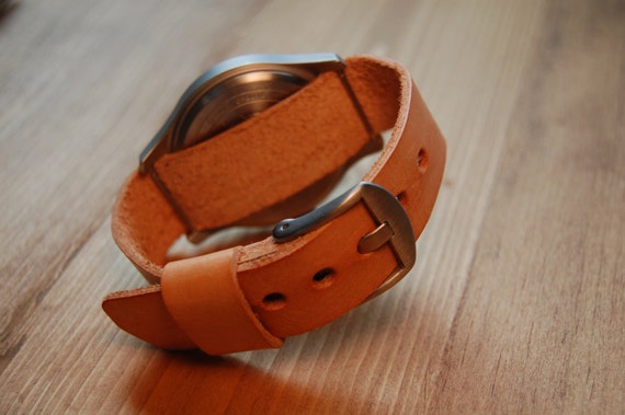 Items similar to Leather Watch Strap Band - Nato or Zulu - Veg Tanned ...