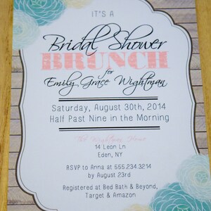 Bridal shower brunch invitation imprimable