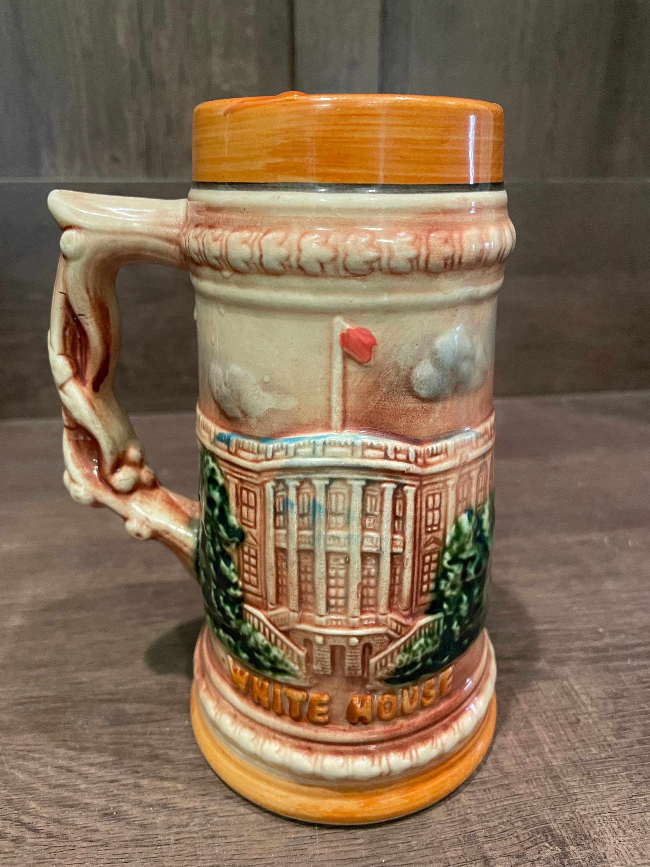Vintage Washington DC Beer Stein Featuring the US Capitol and White ...