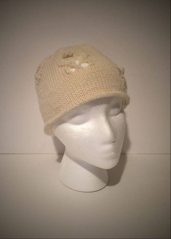 ladies cream wool hats